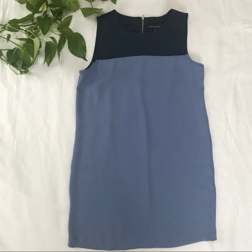Cynthia Rowley color block dress blue M